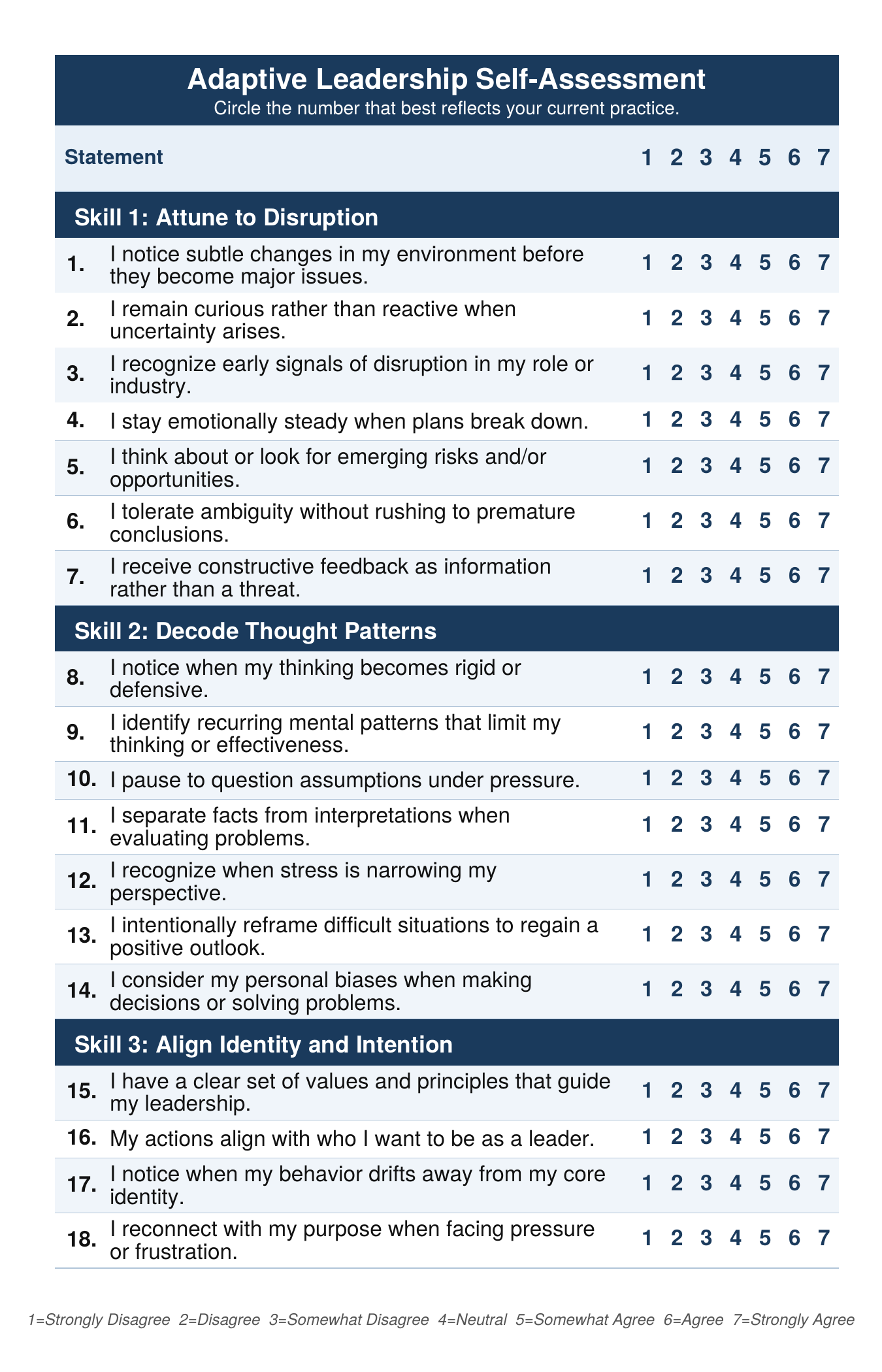 NeuroAdaptive Leadership Index assessment preview